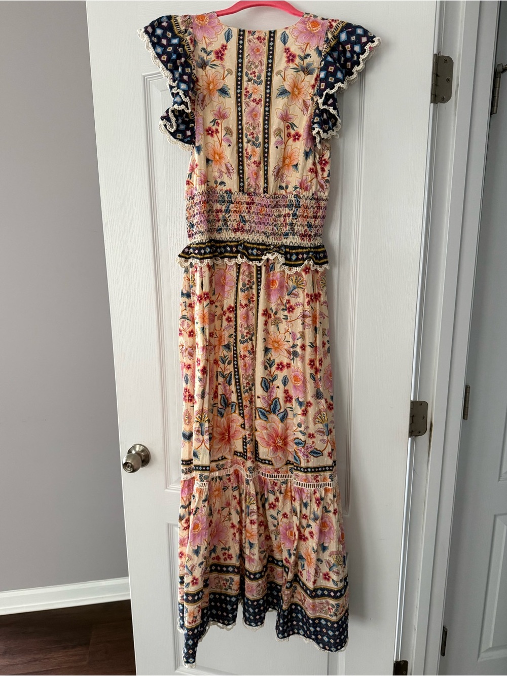 Superbloom Tapestry Cream Maxi Dress Farm Rio - Picture 3 of 4